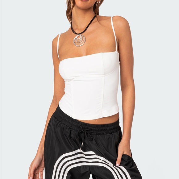 Edikted Corset Top (White) - Picture 1 of 6